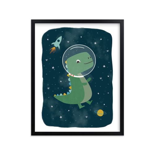 Minted® Dinos in Space Wall Art by Annie Holmquist