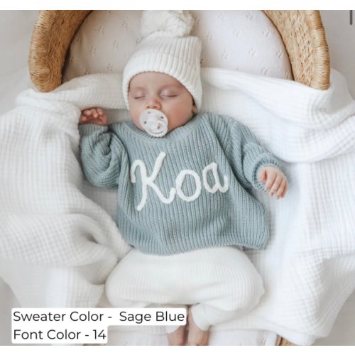 Hand Knitted Personalized Sweater