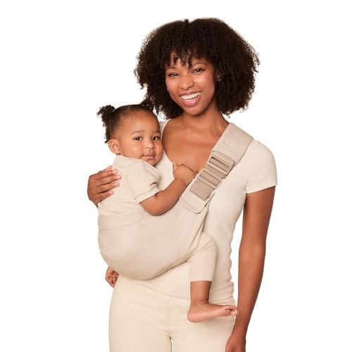 Ergobaby Upsie Hip Sling – Natural Beige Baby Carrier – Lightweight, Adjustable Sling for Toddlers – Breathable & Ergonomic Design