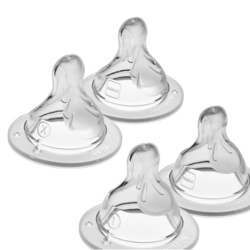 "MAM Silicone Baby Bottle Nipple - 4pk"