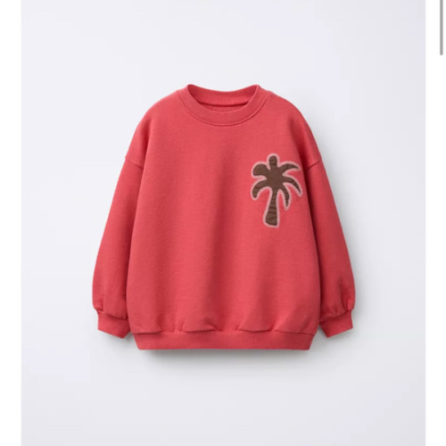 PALM EMBROIDERED SWEATSHIRT - Fuchsia | ZARA United States
