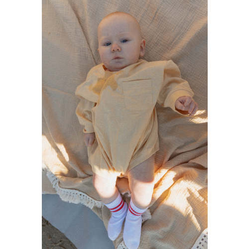 Harley Pocket Romper in Yellow