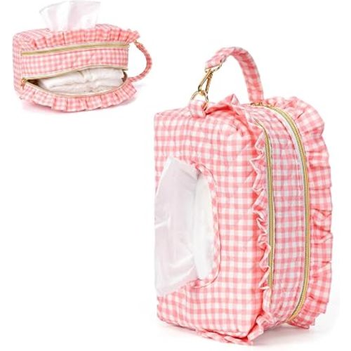Double-Layer Wipe & Diaper Pouch, Portable Hanging Travel Dispenser Bag