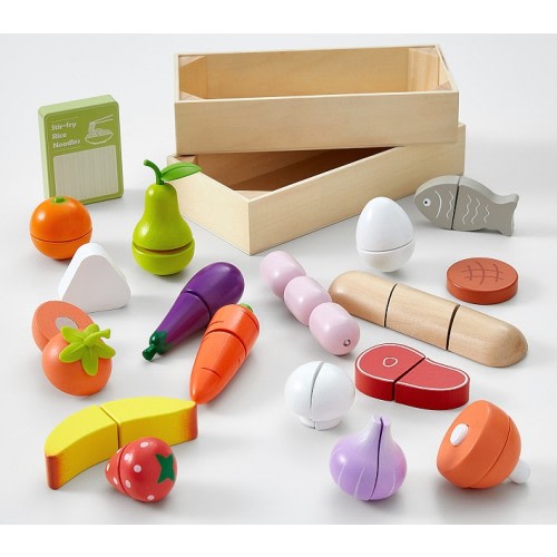 Wooden Supermarket Food Starter Set | Pottery Barn Kids