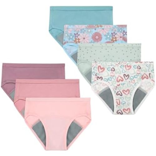 Hanes Toddler Girls' Potty Trainer Brief, Moisture-Wicking Panty, Odor Protection Potty Trainer Underwear, 6-Pack