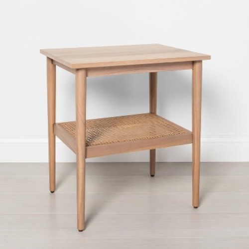 Wood & Cane Accent Side Table - Hearth & Hand™ with Magnolia, Color: Natural