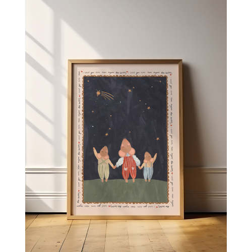 Three Mice Art Print - A4 size