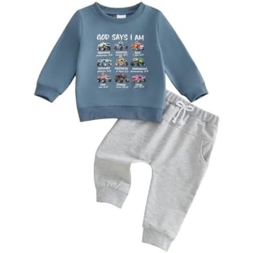 Kupretty Toddler Baby Boy Clothes Zoo Animal Sweatshirt Pants
