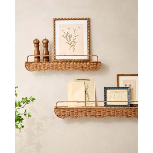 Robin Woven Rattan Picture Ledge – Magnolia