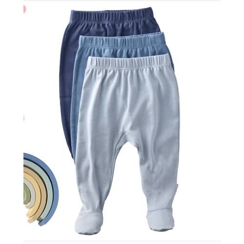 FALLON 3-Pack Footed Baby Pants | Terra | 0-3M