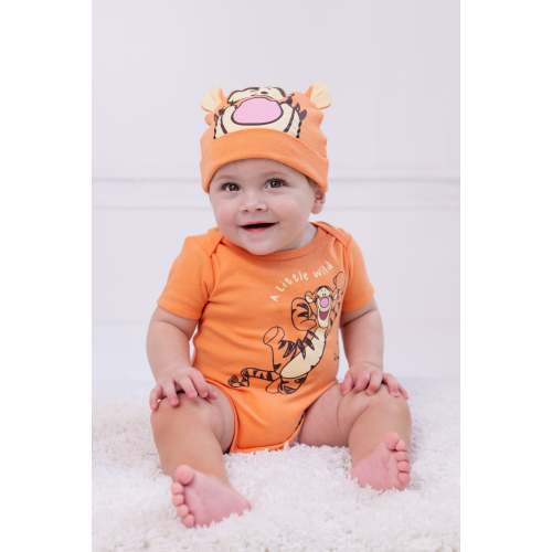 Disney Winnie the Pooh Tigger Baby Cosplay Bodysuit and Hat Set Newborn to Infant