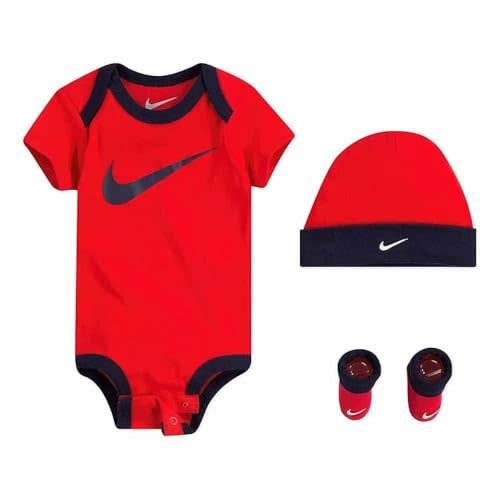 Nike Baby's Bodysuit, Hat and Booties 3 Piece Set