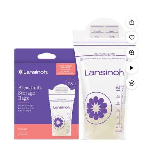 Amazon.com: Lansinoh Breastmilk Storage Bags, 100 Count, Baby Essentials, Fast Freeze & Thaw Breast Milk Bags for Baby Bottle Feeding, Superior Strength & Stretch, 6 Ounce : Baby