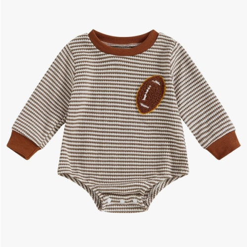 VISGOGO Unisex Baby Boy Girl Romper Waffle Newborn Infant Onesie Clothes Long Sleeve Bubble Oversized Romper Bodysuit Top