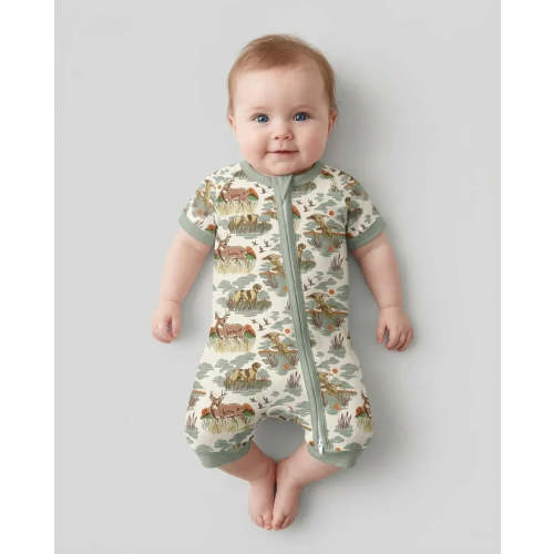 Vintage Hunting Season Daddy& Me Matching Bamboo Shorty Zippy – Zumbamboo