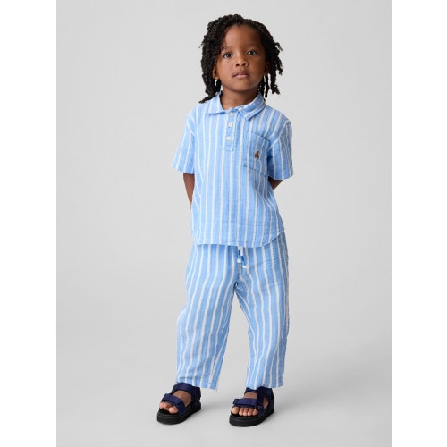 Baby & Toddler Cotton Gauze Pull-On Barrel Pants