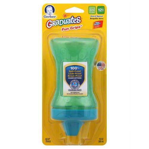 NUK Fun Grips Hard Spout Cup, 10 oz (300 mL), 12+ Months, Unisex, 1 Pack