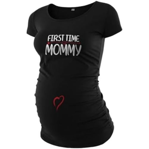 Funny Maternity Shirts for Women - Soft Graphic Womens Pregnancy Tops Short Sleeve