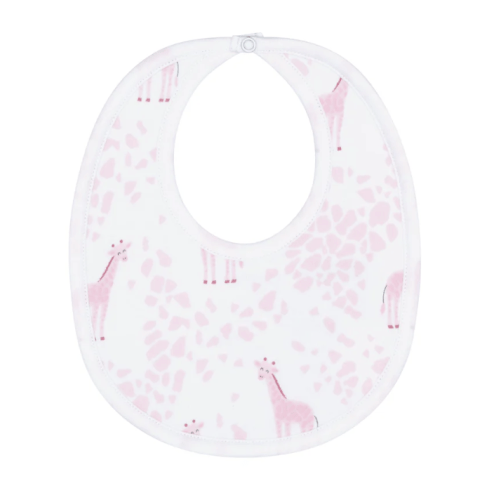 Pink Giraffe Print Bib