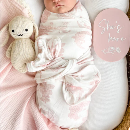 Swaddle Set | Celestial Pink – Little and Fern