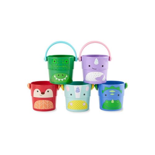 Skip Hop Zoo Stack & Pour Buckets Baby Bath Toy