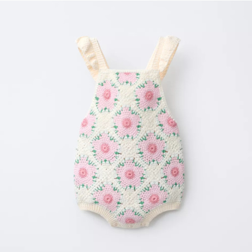 CROCHETED FLOWER ROMPER - Ecru | ZARA United States