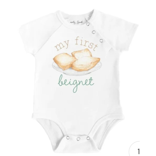 My First Beignet Organic Cotton Onesie – ZukaBaby