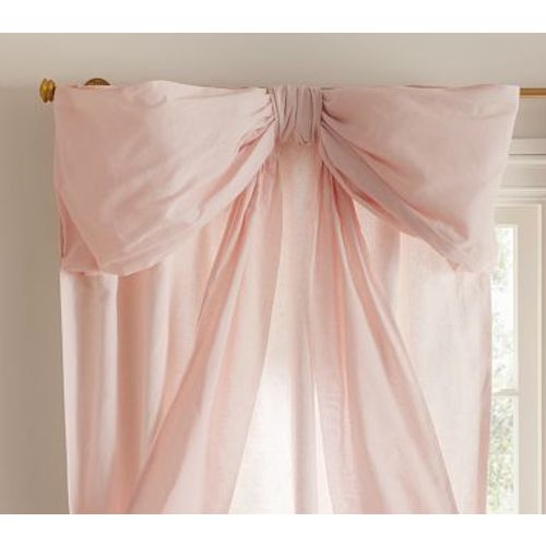 LoveShackFancy Oversized Bow Curtain, 52x84, Blush