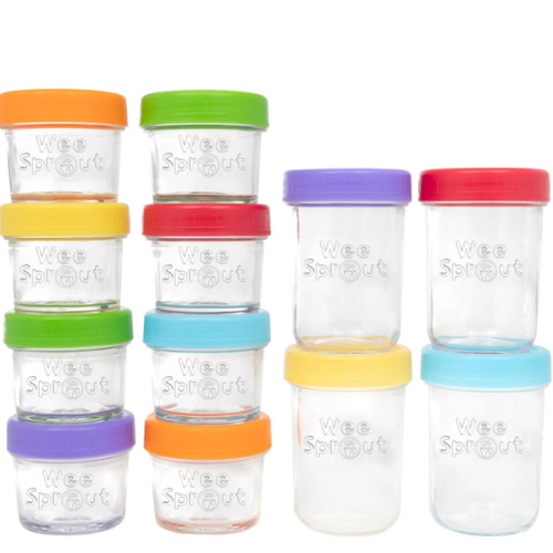 Glass Baby Food Storage Jars – 4 oz, 8 oz, or Mixed Sets