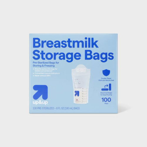 Breast Milk Storage Bags - 100ct - up&up™: BPA-Free, LDPE Material