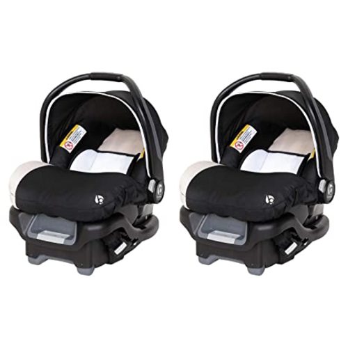 Baby Trend Ally Newborn Baby Infant Car Seat Carrier Travel System with Harness and Extra Cozy Cover for Babies up to 35 Pounds, 2 Pack, Khaki