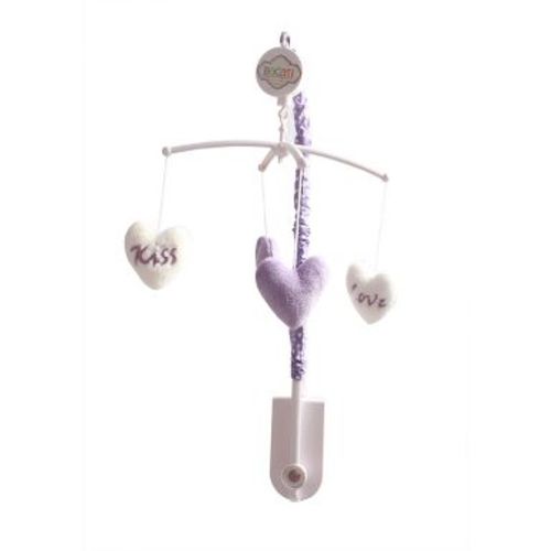 Bacati - Love Grey/Lilac Musical Mobile