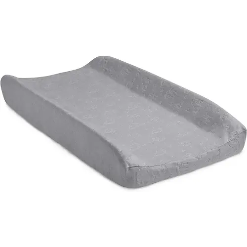Serta Perfect Sleeper Contoured Changing Pad with Plush Cover, Grey