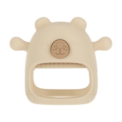 Nuby Silicone Wrist Grip Teething Mitten - Brown Bear