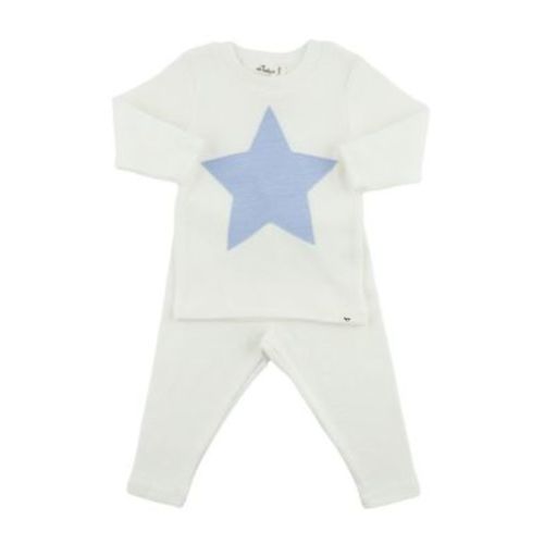 Unisex Star Fog Slub Applique 2-Piece Set - Baby