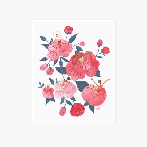 Waltz of the Peonies I Art Print