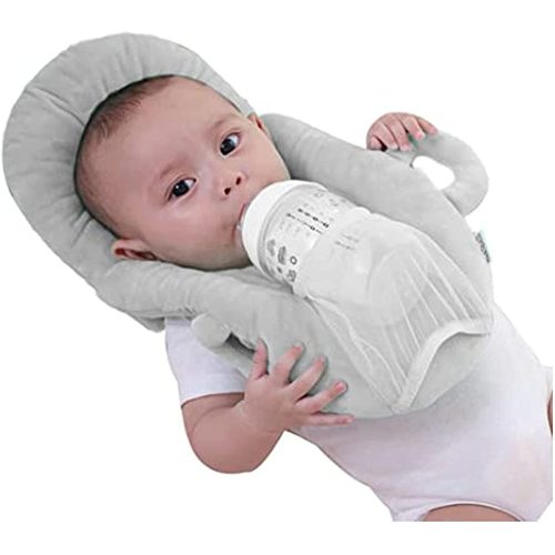 Spring hue Newborn Babys Portable Detachable Feeding Pillows Self-Feeding Support Babys Cushion Pillow (C-Grey) - C-grey