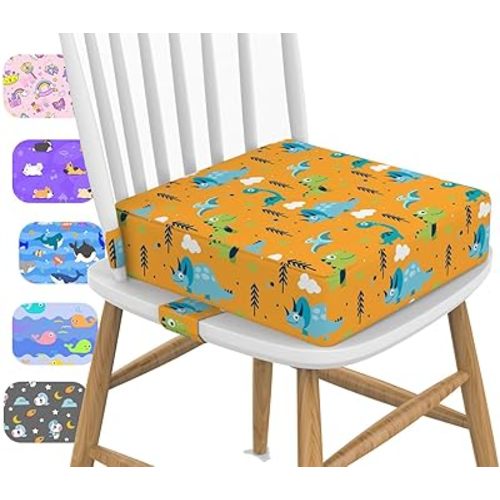 KIDUN Coussin réhausseur pour tout-petit pour table à manger, Coussin d'élévation de 10 cm pour chaise d'enfant, Coussin réhausseur d'assise réglable pour garçon/fille, Coussin réhausseur pour