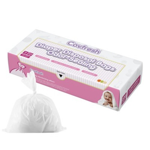 Covfresh Odor Sealing Diaper Disposal Bags, M-220 Bags, Durable & Unscented