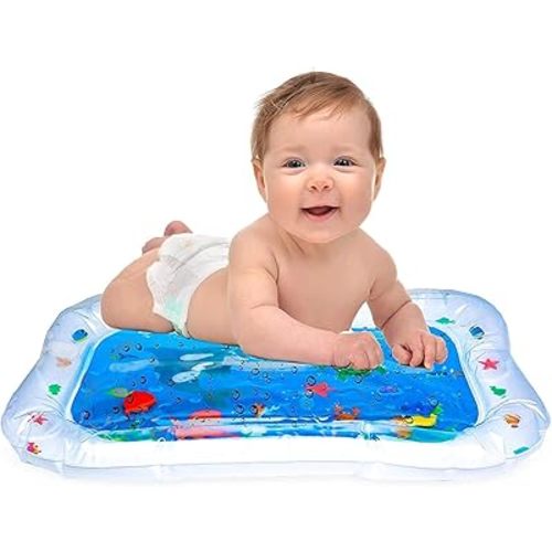 Tummy Time Water Mat Baby Water Play Mat, Fill N Fun Enrichment for Children and Infants, Fun Colorful, Play Mat Baby