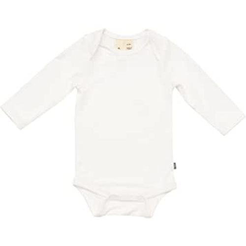 KYTE BABY Soft Bamboo Rayon Long Sleeve Unisex Bodysuit, 0-24 Months (Cloud, 0-3 Months)