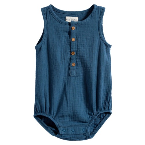 Organic Cotton Gauze Bubble Romper