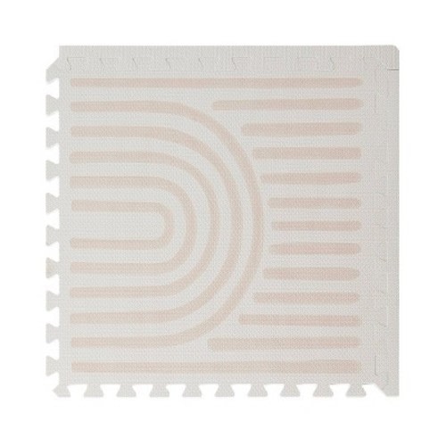 Toddlekind Haven Baby Playmat - 6pc Linear Linen