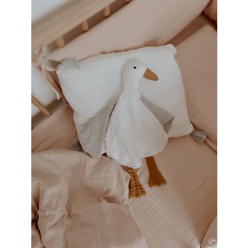 Goose Baby Comforter – Organic Muslin, Soft Toy, Newborn Gift, Sleep Aid