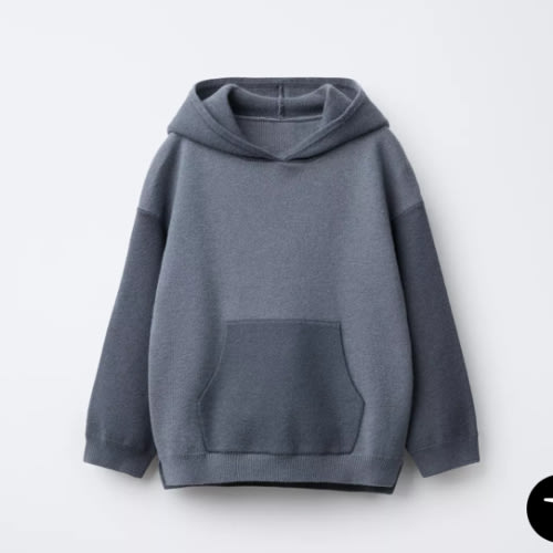 HOODED KNIT SWEATER - Blue marl | ZARA United States