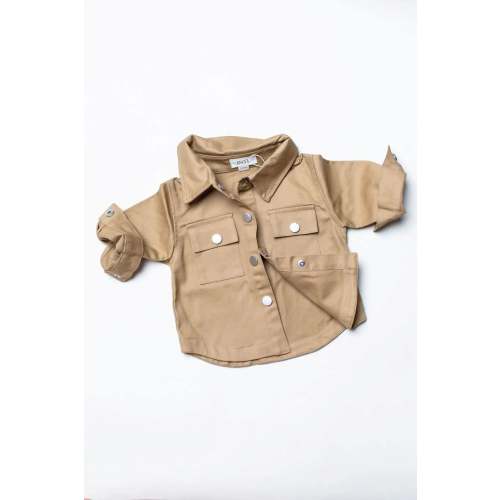 Cotton Denim Jacket in Macchiatto