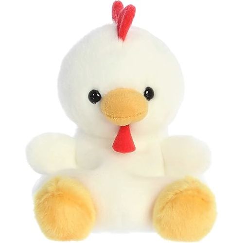 Aurora® Adorable Palm Pals™ Cooper Chicken™ Stuffed Animal - Fun Collectible Plush for Kids and Adult Collectors - Perfect for Decorating Rooms and Birthday Gifts - White 6 Inches