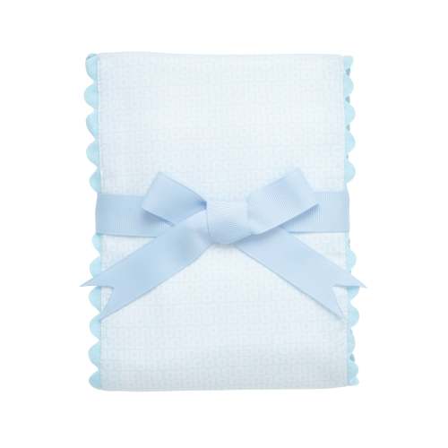 Lullaby Fancy Fabric Burp, Blue