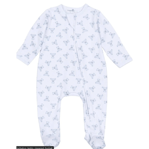 Baby's Teddy Zippered Footie | Posh Tots Children's Boutique