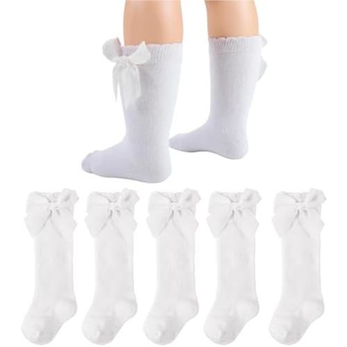 Baby Girl Knee High Socks Non Slip Newborn Girl Sock Girls Ruffle Socks Toddler Knee High Sock Bow